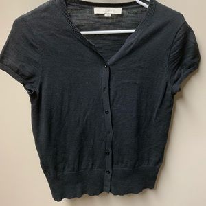 Loft short sleeve cardigan black size S